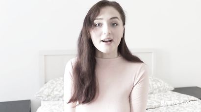 Hot Busty Russian Babe W Big Natural Tits Spanks Her Tight Arse   Amateur Solo