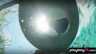 Ebony Cougar And Her Naked GFs Wash A Car