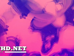 Japanese Slut In Black Stockings Sucks Dick In Threesome, And Eats Cum