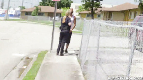 Police Milfs Enforce Black Guy To Fuck