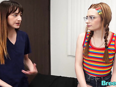 Slim Petite Nerdy Redhead Teen Reese Robbins Lets An Old Doctor Fuck Her In Front Of His Nurse