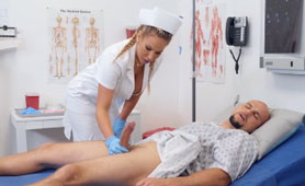 Big Titted Nurse Olivia Takes Care Of Her Patient's Cock