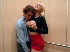 Elevator Creeping With Sarah Vandella, Robby Apples