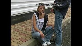Blond Teen Outdoor Blowjob