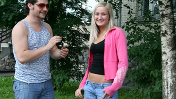 Inga Is Shy But Sucks Two Dicks And Gets Fucked Outdoors