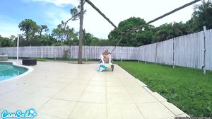 Lesbian Teens Plays Naughty Tug A War With A Drone