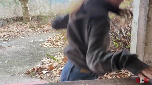 Cute Girl Fucked Hard In An Abandoned Building   Public Sex   KLX