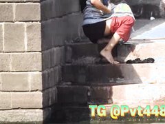 Aunty Morning Bath River Video Outdoor Spy