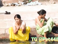 Aunty Morning Bath River Video Outdoor Spy
