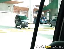 Beautiful Teen Gets Dick For Money In Public