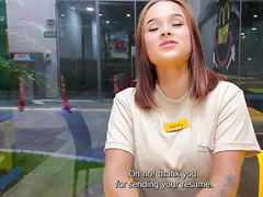 I Fucked A Lusty Sexy Busty Game Club Manager In The Public Toilet To Get The Job