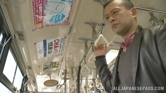 Hidden Handjob On The Bus