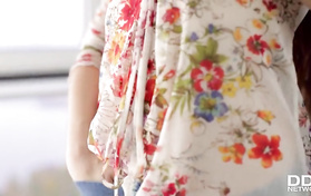 Russian Slut Peachy  Cuddles Herself And Has Fun With A Big Toy