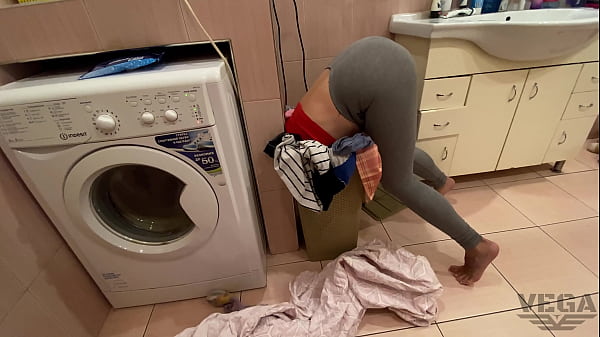 I Wanted To Fuck So Much That I Was Very Happy When I Found My Step Sister Stuck In The Laundry Basket