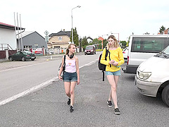 Lovely Milena Devi And Candy Teen Going Down On Each Other On A Picnic