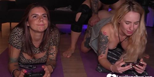 Gamer Girls Slobber All Over My Cock