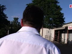 Skinny German Teen Approached On The Street And Picked Up