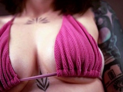 Big Boob Brunette Masturbates On Webcam