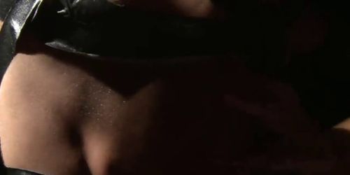 BDSM Lezdom Binds Sibject And Uses Dildo On Her Pussy