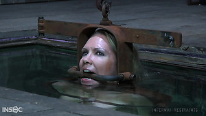 Poor Submissive Light Haired Bitch Rain DeGrey Gonna Be Plugged In Water