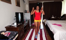 Thai Wife Does A Workout On Husband Cock
