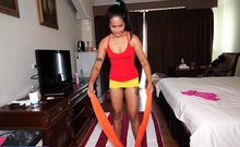 Thai Wife Does A Workout On Husband Cock