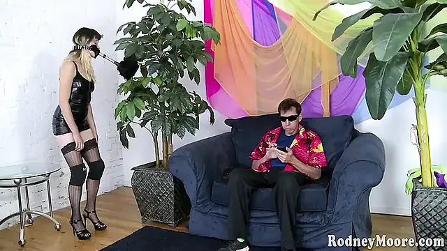 Vintage Hairy Hipster Girl Glasses And Submissive