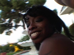 Sexy Ebony Girl Wakes Up And Sucks A Big Fat Cock