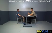 Teen Bribing A Gay Latin Gurad Leo Silva On His Big Dick