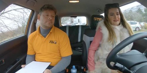 Gia Tvoricceli Comforts Her Driving Instructor With Backseat Blowjob