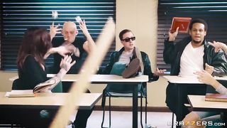 Brazzers   Redheads Teacher MILF Do Amazing Blowjob  In The Classroom