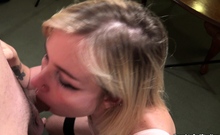 Blonde Amateur Gf Blowjob With Cumshot