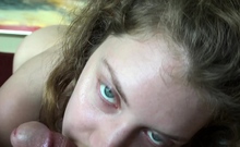 Amateur Housewife Blowjob And Handjob With Cumshot