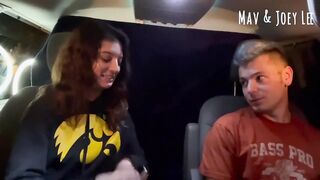 Real Couple Plays A Risky Game In Parking Lot  Hard Dick Riding, Squirting, Creampie