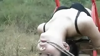 Outdoor Air Bondage For A Passionate Chinese Sex Doll