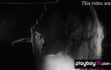 Big Titted Blondie Andressa De Barros Masturbating Next To Her Resting GF