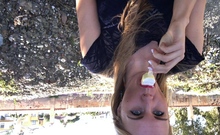 European Amateur Fucks A Huge Dick Outdoors Pov