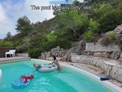 Voyeur POINT OF VIEW Of French Fledgling Getting Boned By Pool Guy In Marseille