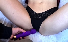 French Teen's First Magic Wand Orgasm