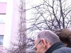 Old German Grandpa Drags German Teen On The Street