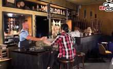 German Slut Does Handjob With A Strange Man