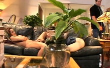 Blowjob Threesome Babes Swallow Jizz