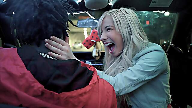 Blond Babe Kenzie Devours Louie’s Huge Dick In HD