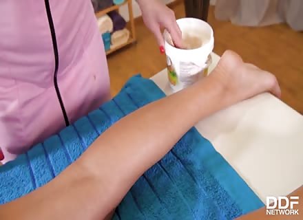 Hot Lesbian Masseuse Gives Her Pleasure 2