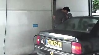 PUBLICBANGING   Public   Public Sex 3some At A Car Wash