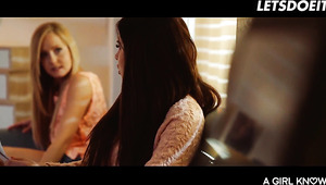 Two Young European Dykes Orgasm During Lesbian Sex