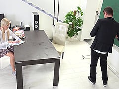 Naughty Schoolgirl Karolina Gets Punished By Her Teacher