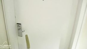 Sexy Laura In Black Bra Strokes My Whopping Penis