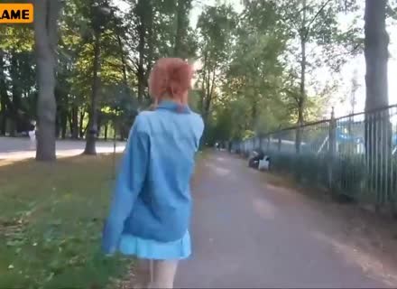 Public Blowjob From Pigtailed Teen Redhead Pov