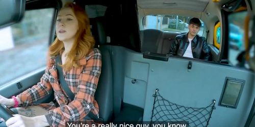 Taxi Driver Cherry Candle Fucks Her Handsome Passenger In The Backseat